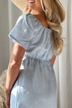 Marbella pellavamekko, oxford blue