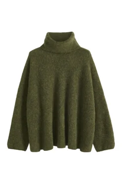 Marlene alpakkasekoitepooloneule, forest green