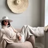 Marlene alpakkasekoitepooloneule, beige