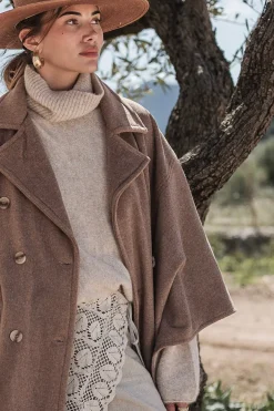 Marlene alpakkasekoitepooloneule, beige