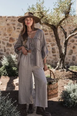 Mediterranean dream pellavapaita, taupe