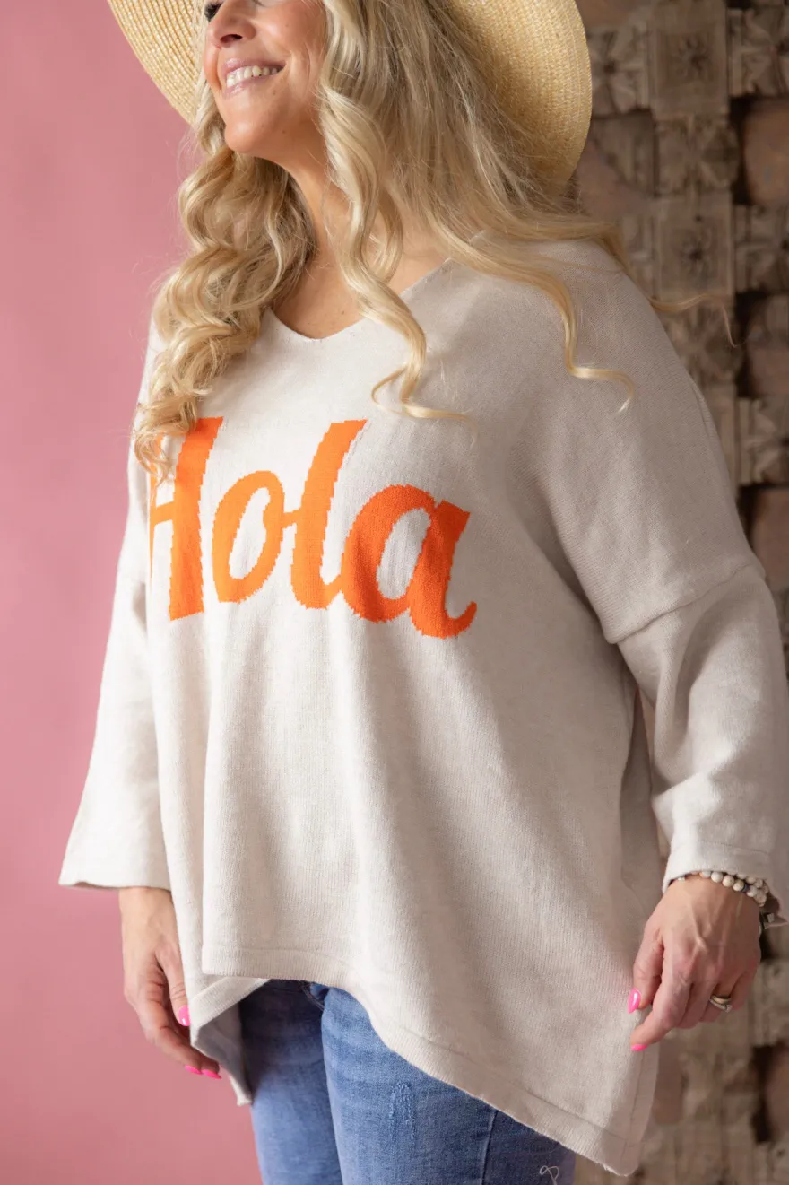 Message neule, HOLA beige