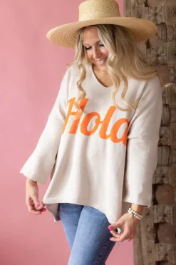 Message neule, HOLA beige