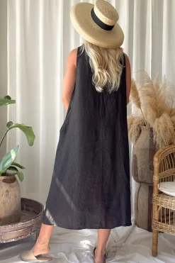 Mila pellavamekko, musta