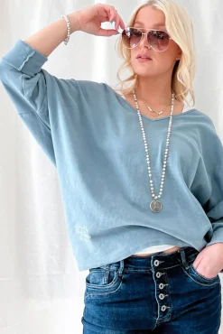 Miley puuvillapaita, denim blue