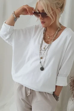 Miley puuvillapaita, valkoinen