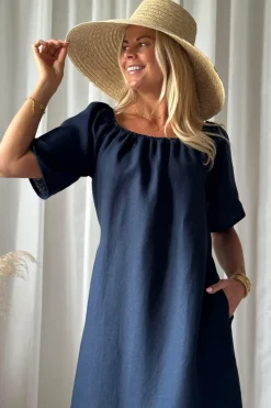 Moraira pellavamekko midi, navy