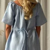 Moraira pellavamekko midi, oxford blue
