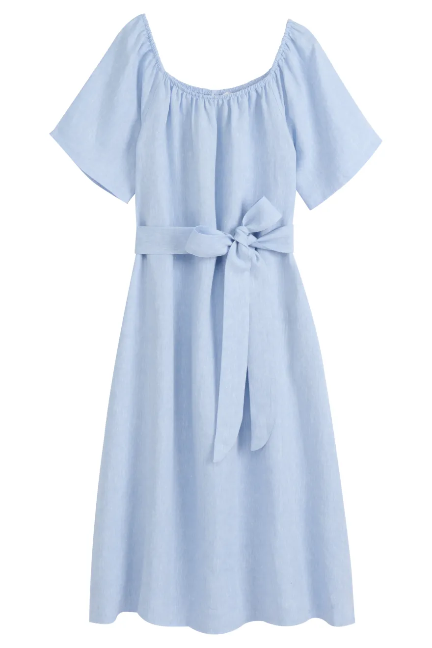 Moraira pellavamekko, oxford blue
