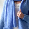 Nice mohairhuivi, heavenly blue