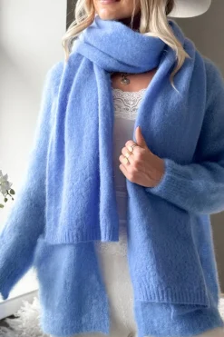 Nice mohairhuivi, heavenly blue