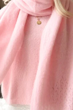 Nice mohairhuivi, rose