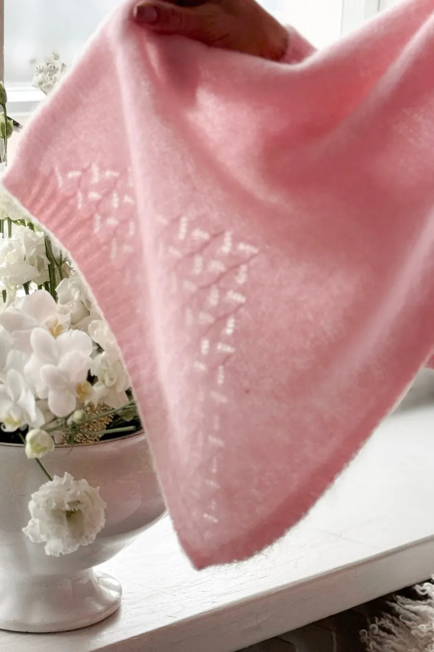 Nice mohairhuivi, rose