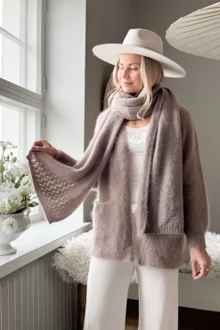 Nice mohairhuivi, taupe