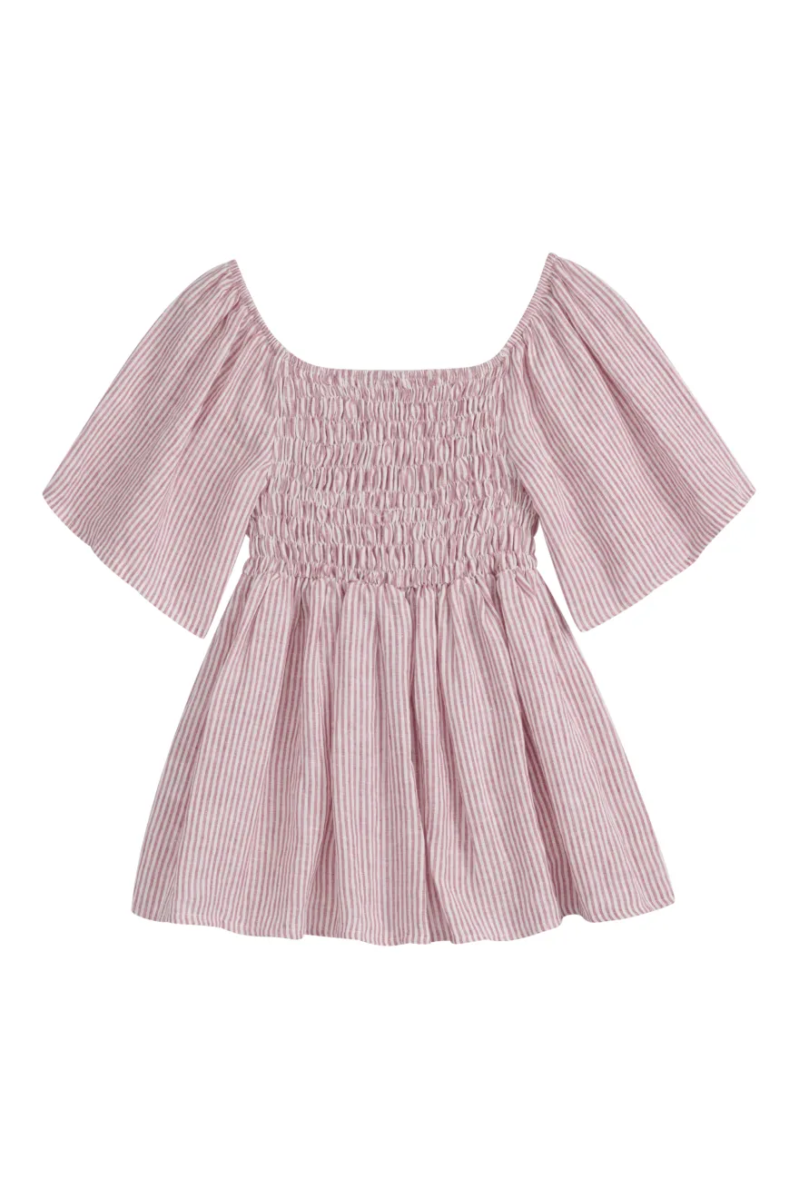 Oaklyn pellavapaita, pink stripe