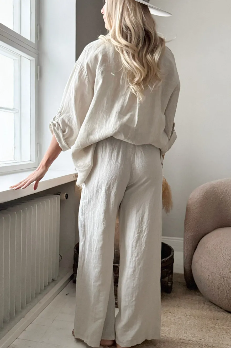 Paloma pellavahousut, hiekka