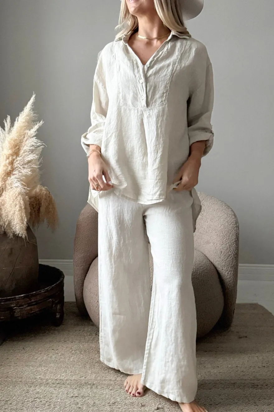 Paloma pellavahousut, hiekka