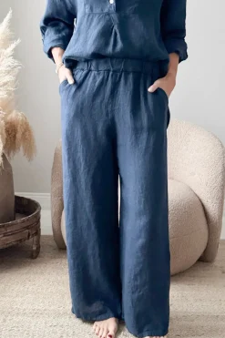 Paloma pellavahousut, navy