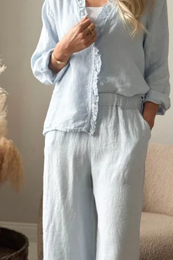 Paloma pellavahousut, vaaleansininen