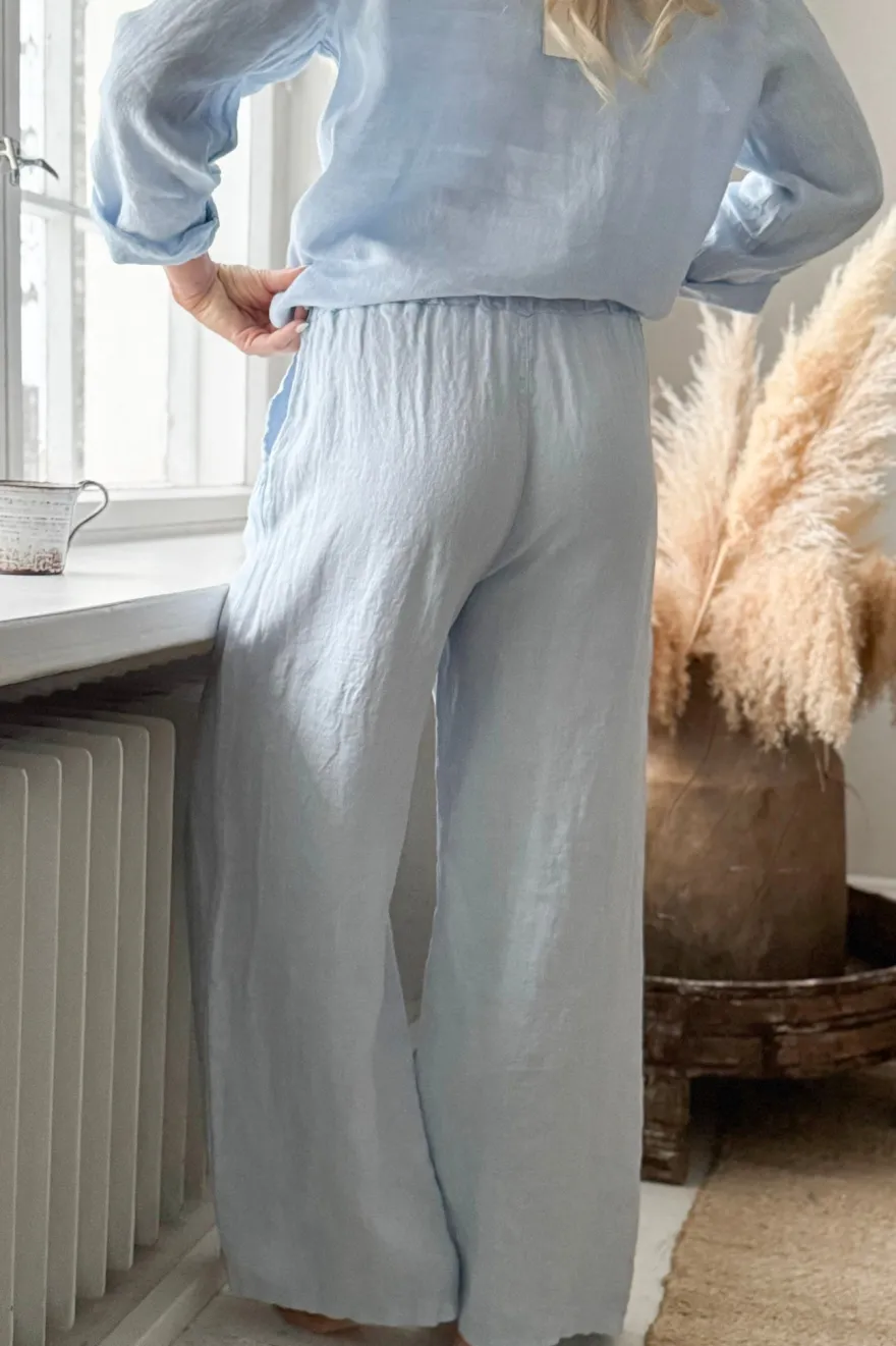 Paloma pellavahousut, vaaleansininen