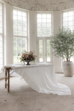Provence pellavapöytäliina, antique white