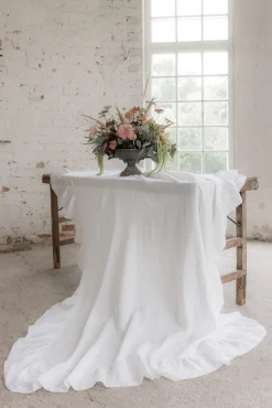 Provence pellavapöytäliina, antique white