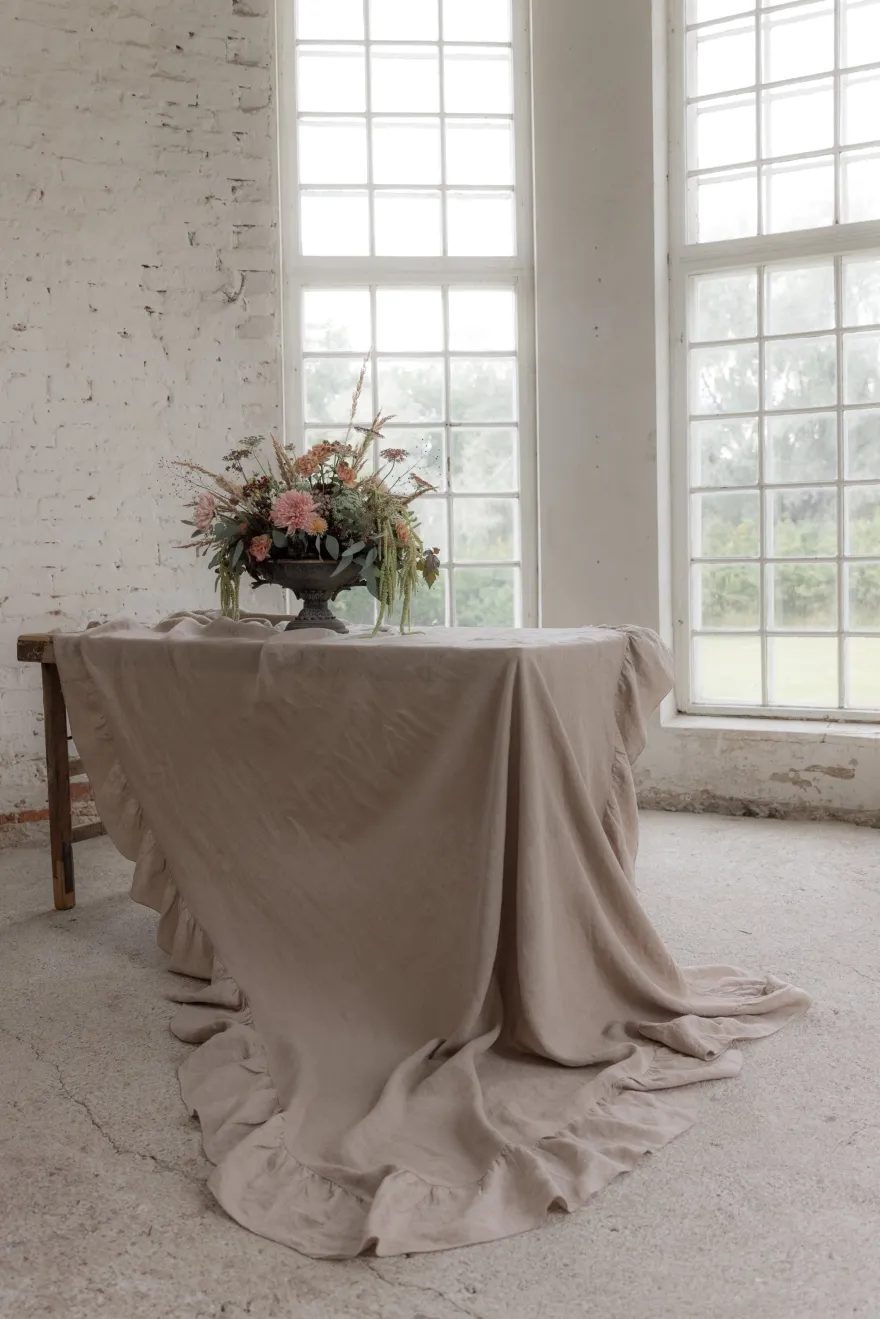 Provence pellavapöytäliina, cashmere