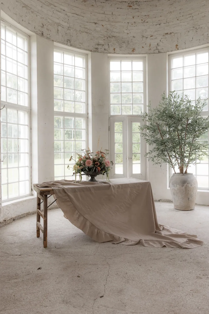 Provence pellavapöytäliina, cashmere