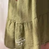 Raelle pellavamekko, green