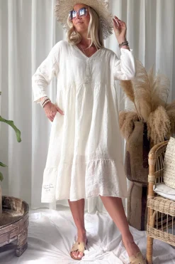 Raelle pellavamekko, vanilla