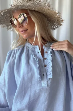 Rosalie pellavapaita, vaaleansininen