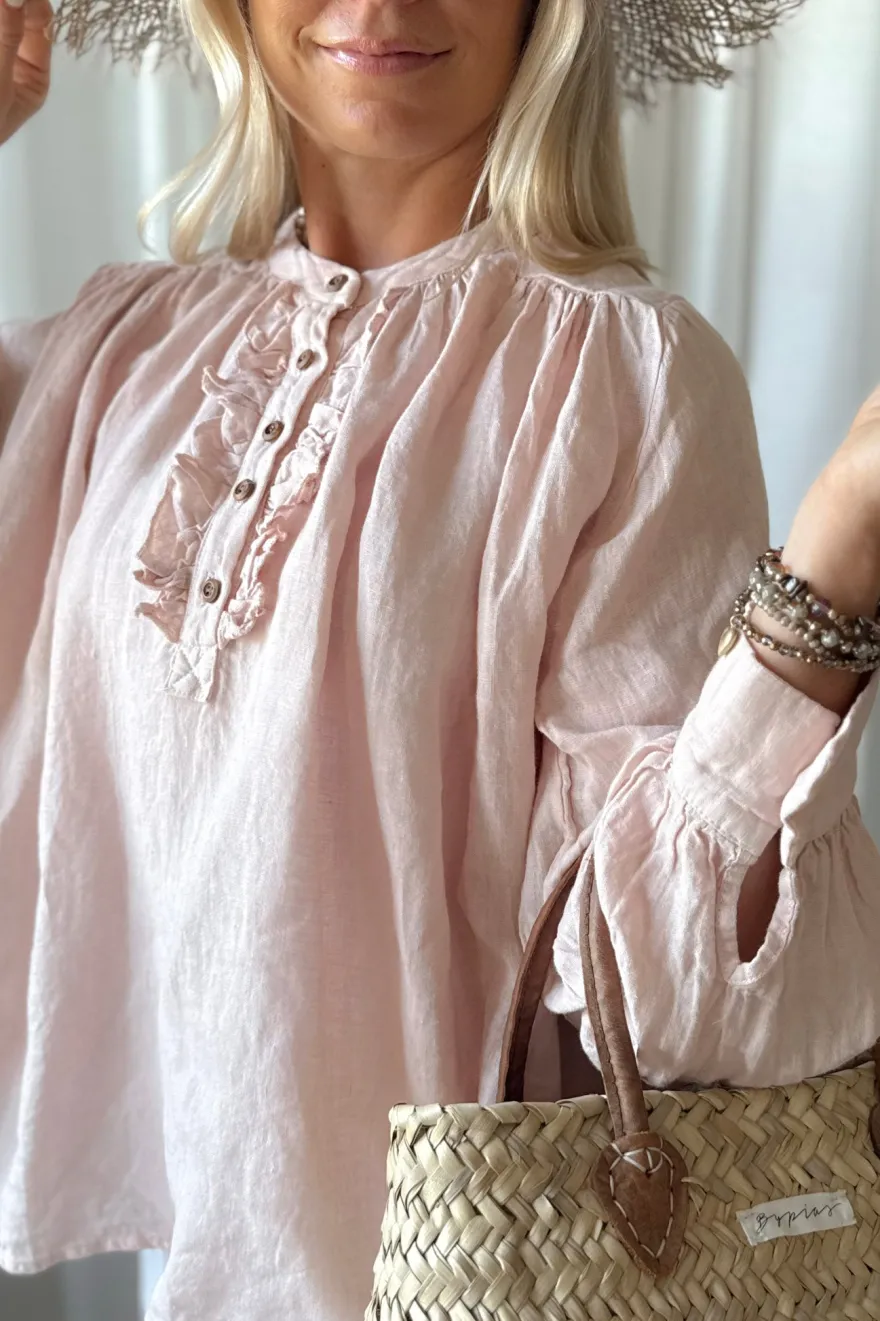 Rosalie pellavapaita, vaaleanpunainen