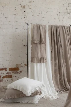 Rustic pellava kaitaliina, antique white