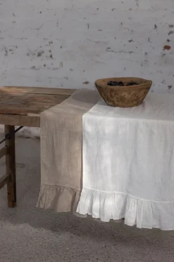Rustic pellava kaitaliina, antique white