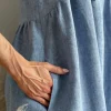 Santorini pellavamekko, denim blue