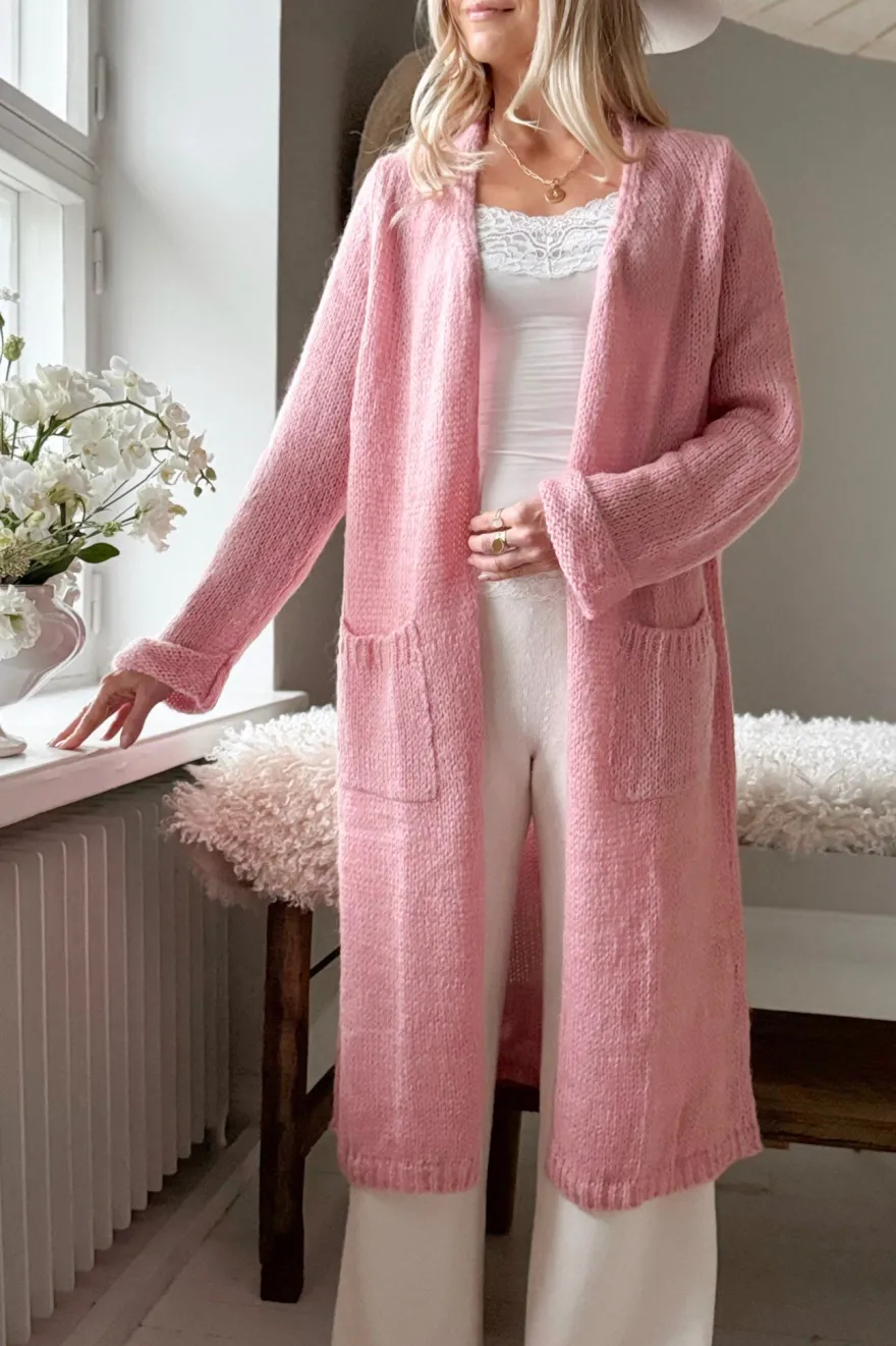 Slowly morning neuletakki, pastel pink