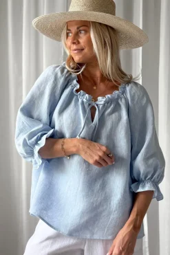 Sofia pellavapaita, oxford blue