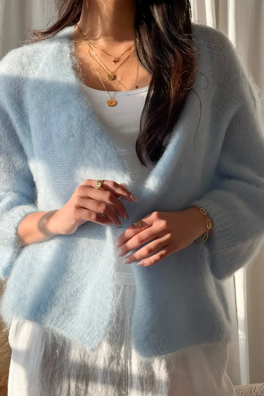 Soft life neuletakki, ice blue