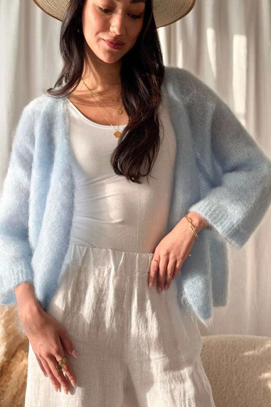 Soft life neuletakki, ice blue
