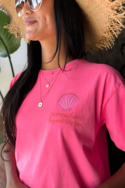 Somewhere Beyond t-paita, neon pink