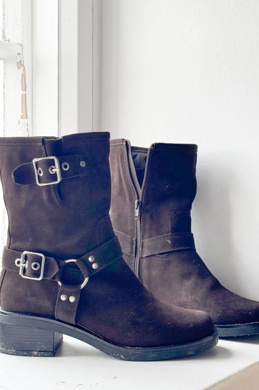 Spark suede saappaat, tummanruskea