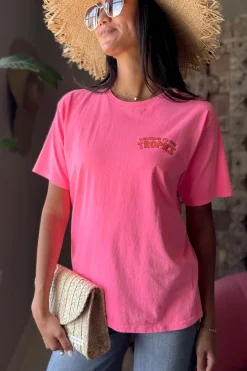 Tropics t-paita, neon pink