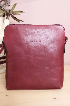 Viivi olkalaukku, viini