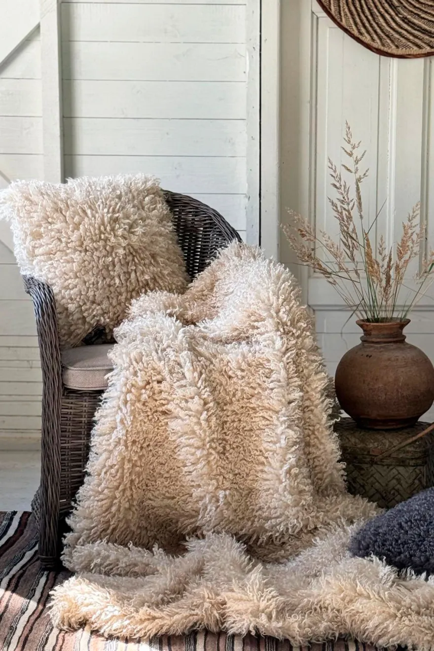 Wooly torkkupeitto, beige